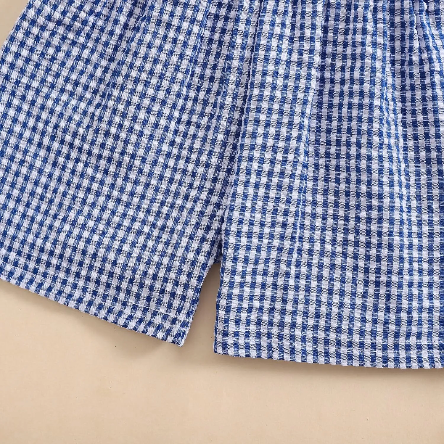 Toddler Boy Girl Plaid Shorts Casual Summer Gingham Shorts Elastic Waist Beach Shorts Bottoms Boxers Streetwear