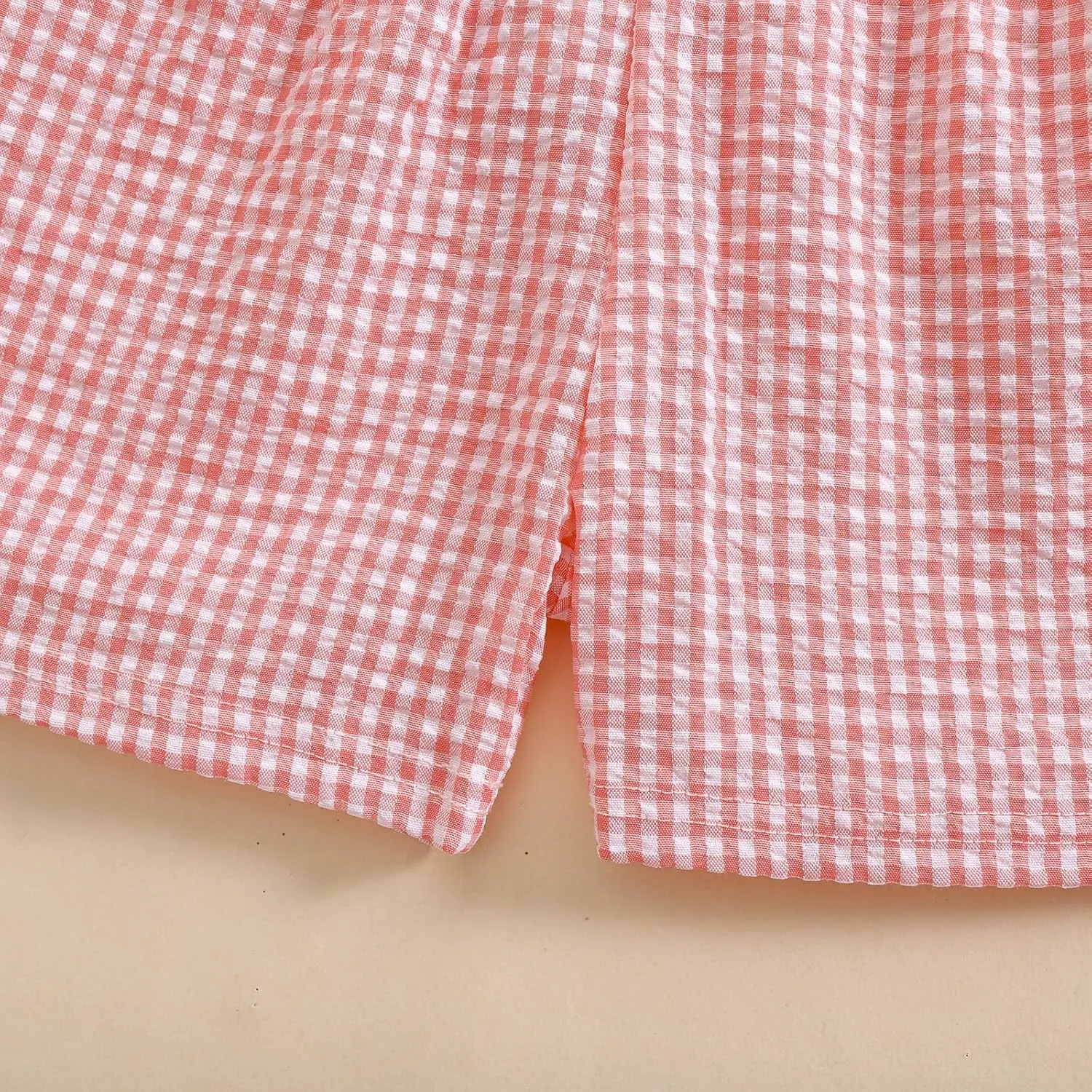 Toddler Boy Girl Plaid Shorts Casual Summer Gingham Shorts Elastic Waist Beach Shorts Bottoms Boxers Streetwear