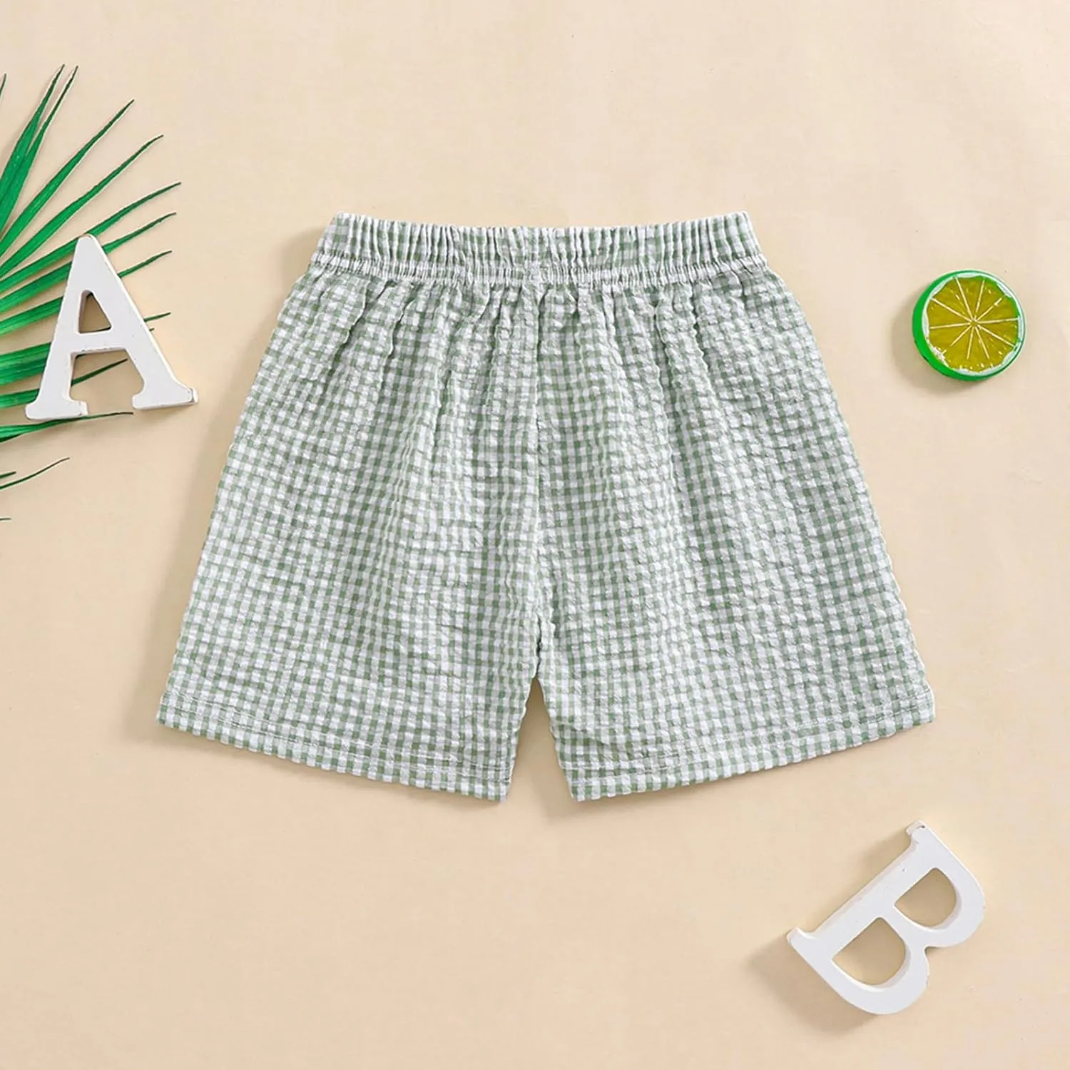 Toddler Boy Girl Plaid Shorts Casual Summer Gingham Shorts Elastic Waist Beach Shorts Bottoms Boxers Streetwear