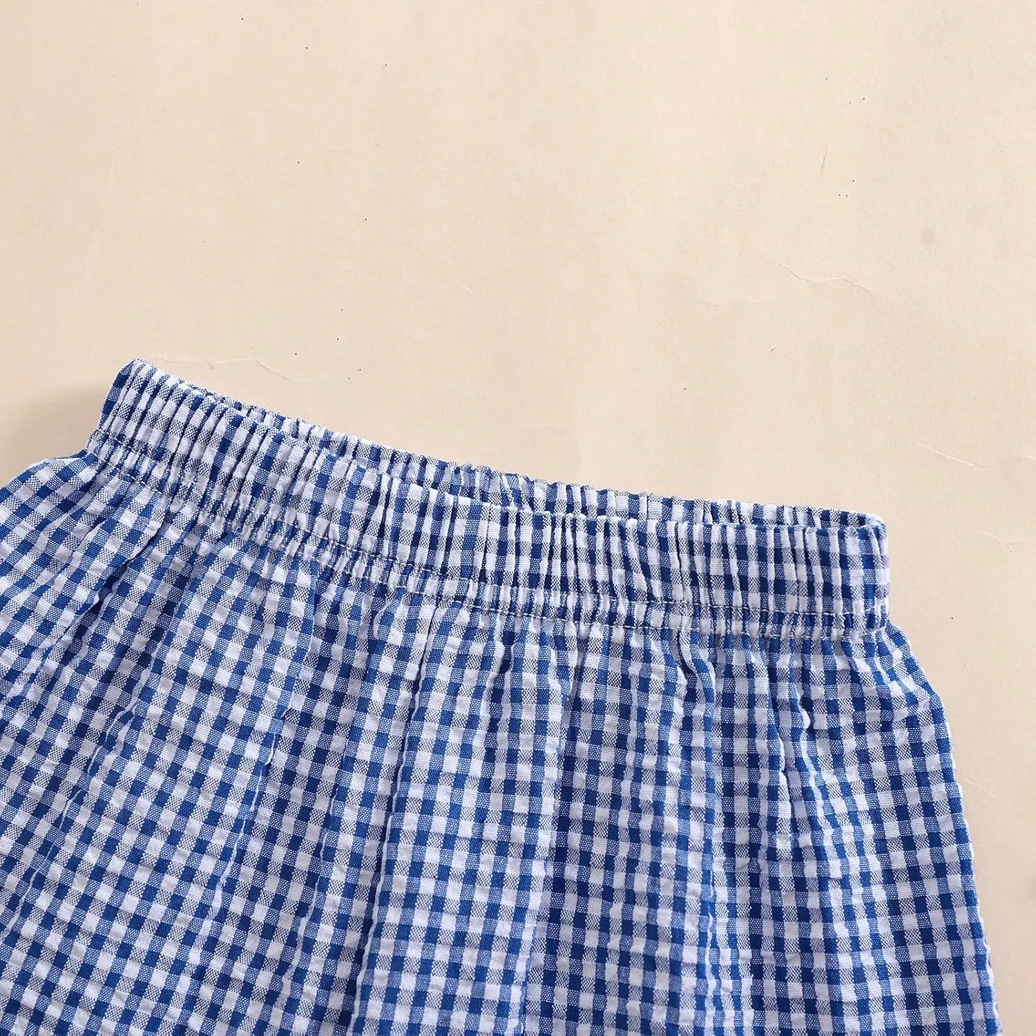 Toddler Boy Girl Plaid Shorts Casual Summer Gingham Shorts Elastic Waist Beach Shorts Bottoms Boxers Streetwear