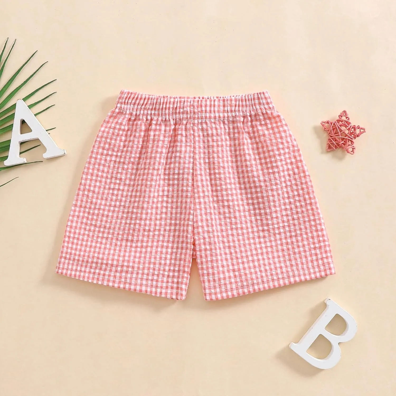Toddler Boy Girl Plaid Shorts Casual Summer Gingham Shorts Elastic Waist Beach Shorts Bottoms Boxers Streetwear