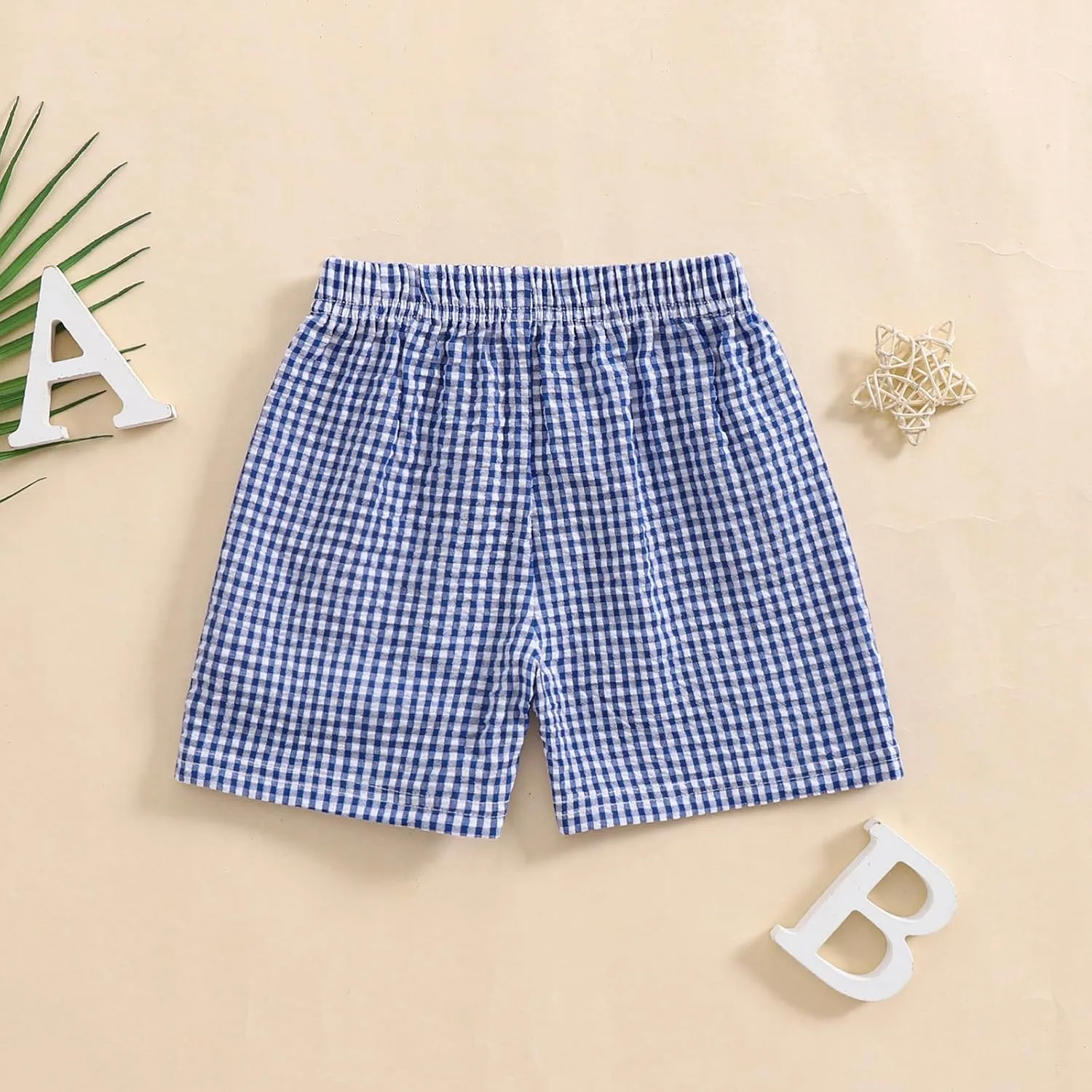 Toddler Boy Girl Plaid Shorts Casual Summer Gingham Shorts Elastic Waist Beach Shorts Bottoms Boxers Streetwear