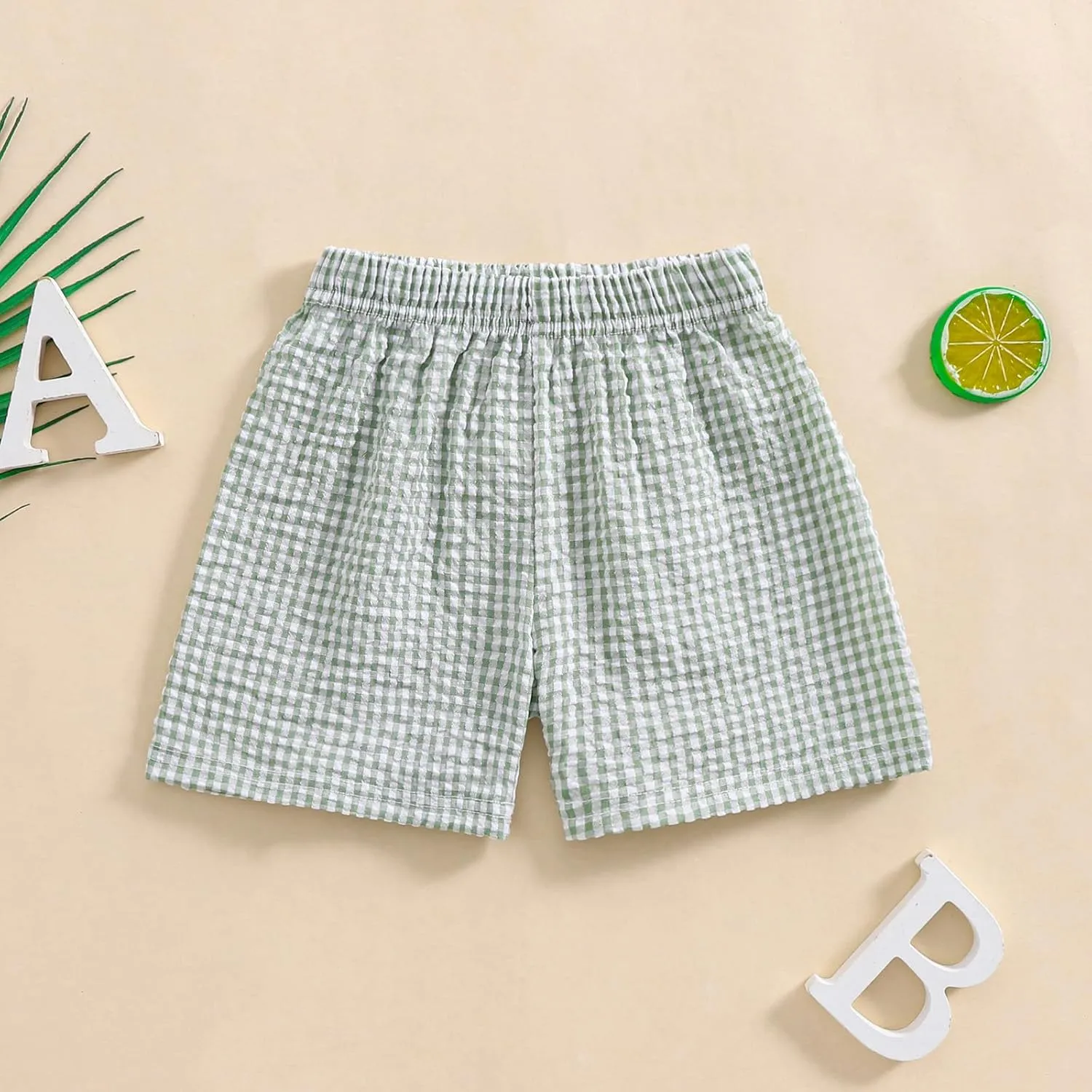 Toddler Boy Girl Plaid Shorts Casual Summer Gingham Shorts Elastic Waist Beach Shorts Bottoms Boxers Streetwear