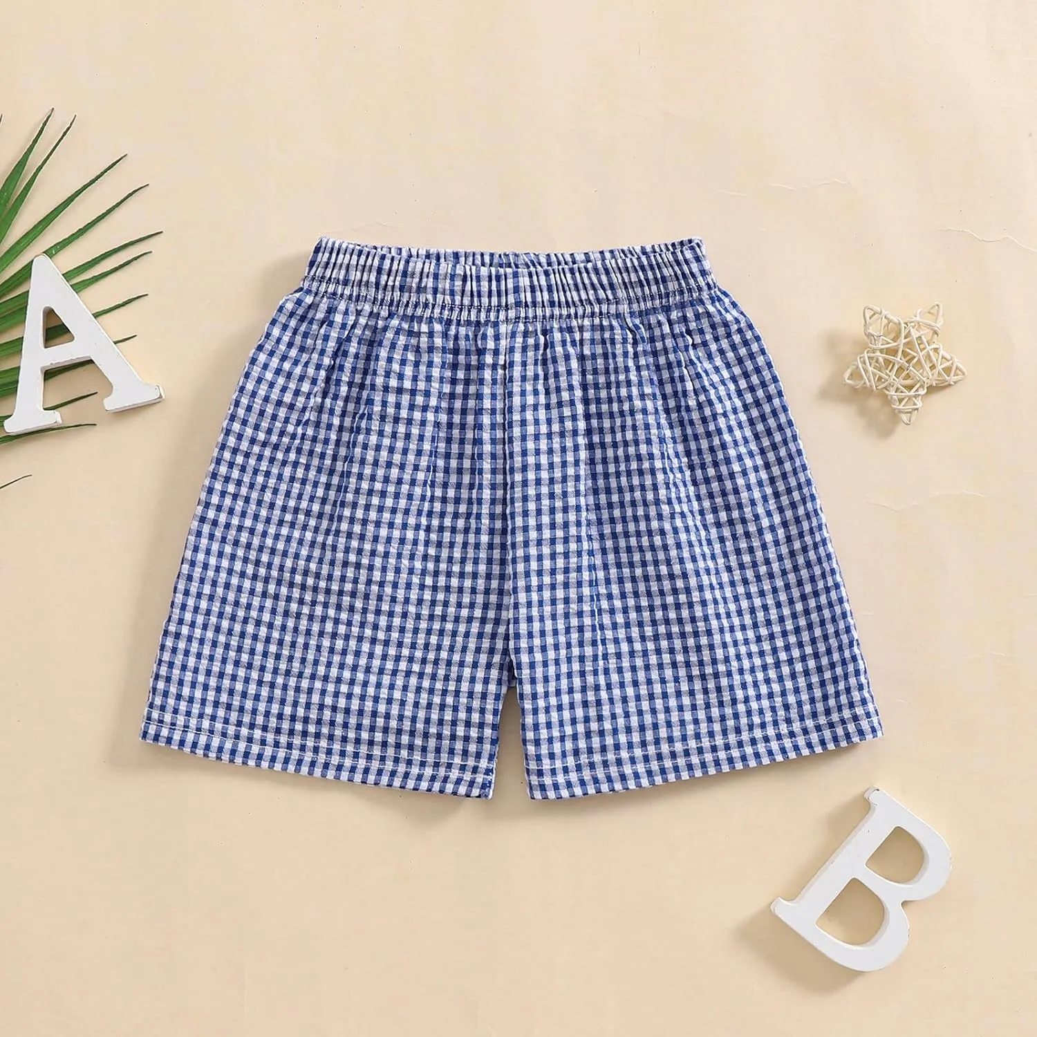 Toddler Boy Girl Plaid Shorts Casual Summer Gingham Shorts Elastic Waist Beach Shorts Bottoms Boxers Streetwear