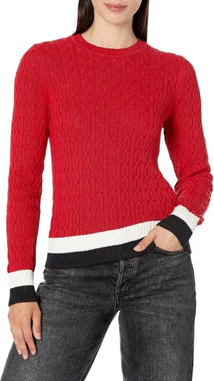 Tommy Hilfiger Women's Everyday Crewneck Cable Sweater