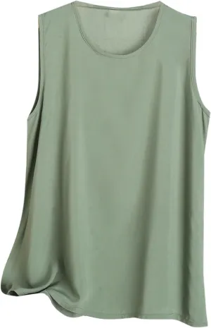Trendy Going Out Tank Tops for Women Plus Size Sleeveless Shirts Loose Fit Casual Basic Tee Lightweight Blouses