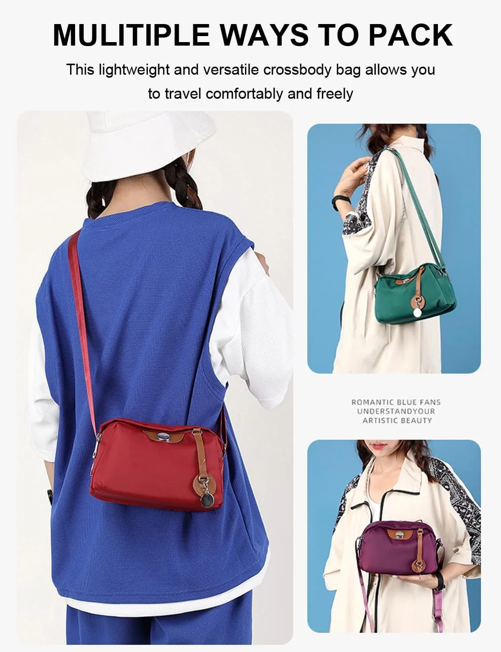 Trendy Nylon Crossbody Bag - Small Shoulder Bag for Everyday Use