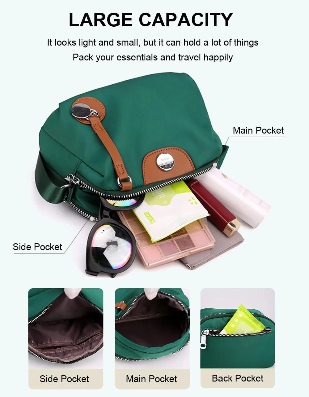 Trendy Nylon Crossbody Bag - Small Shoulder Bag for Everyday Use