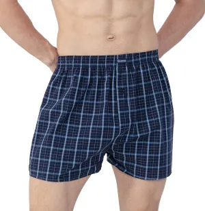 Vanever 3PK Men's Woven Boxers, 100% Cotton Boxer Shorts for Men, Boxershorts with Button Fly, Underwear