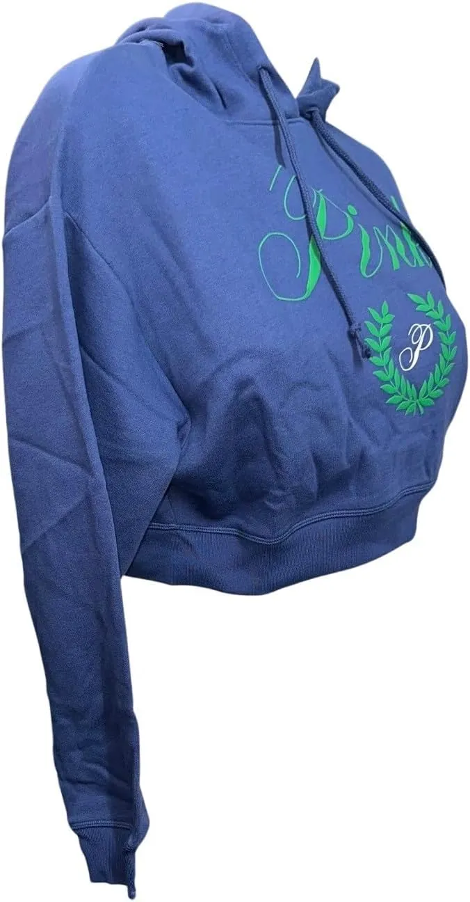 Victoria's Secret Pink Everyday Fleece Cropped Hoodie Color Navy Blue New