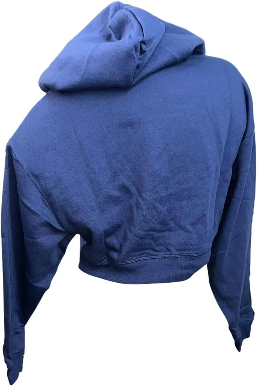 Victoria's Secret Pink Everyday Fleece Cropped Hoodie Color Navy Blue New
