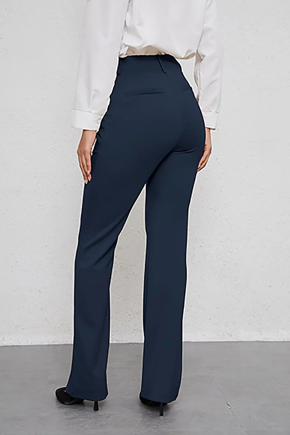 VIMPEP Women’s Bootcut Leg Dress Pants - High Rise Stretchy Yoga Slacks for Office Workout Business Casual B201