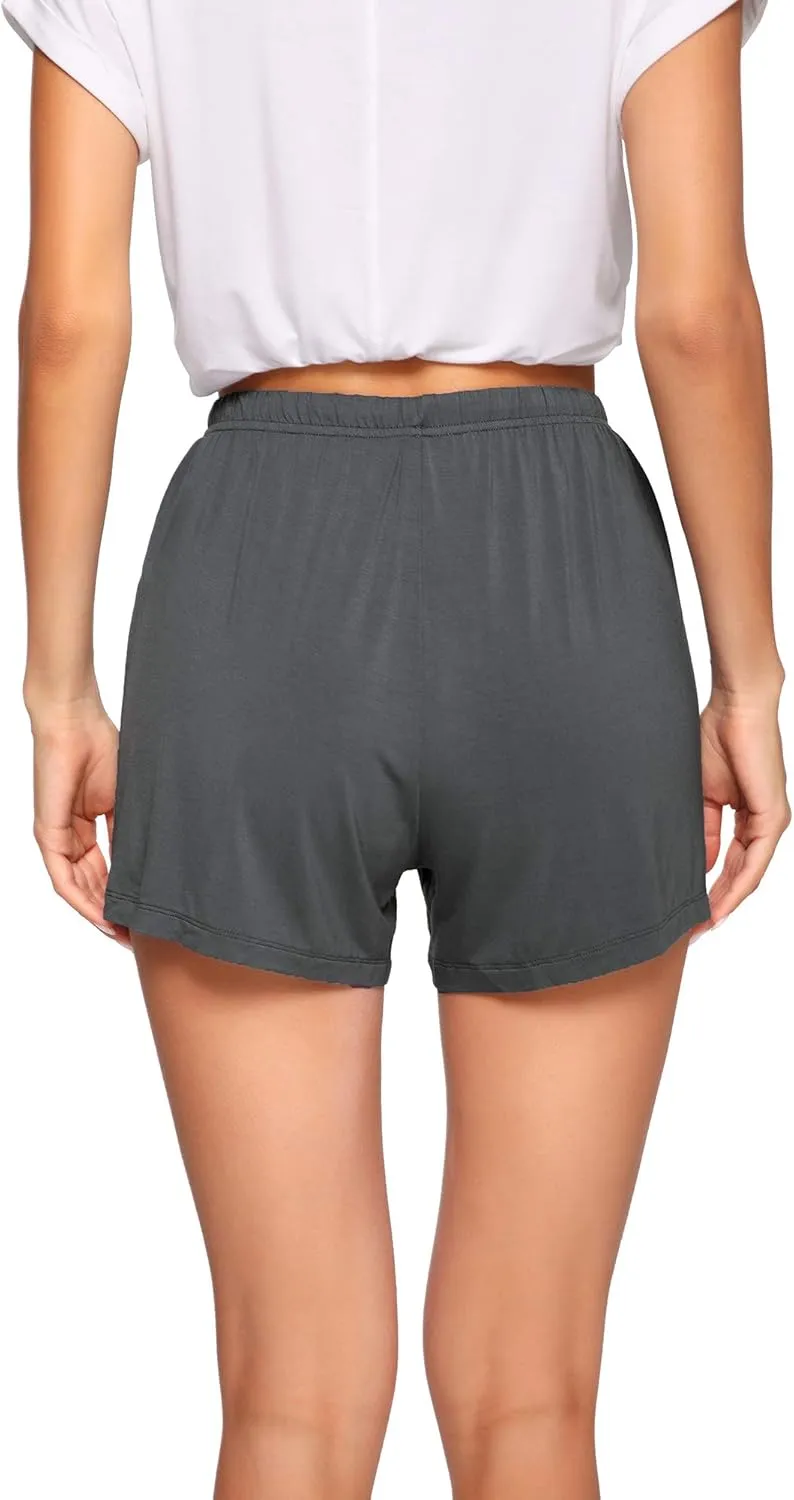WiWi Bamboo Visose Pajama Shorts for Women Soft Sleep Bottoms Plus Size Lounge Boxers Pj Sleepwear Bottom S-4X