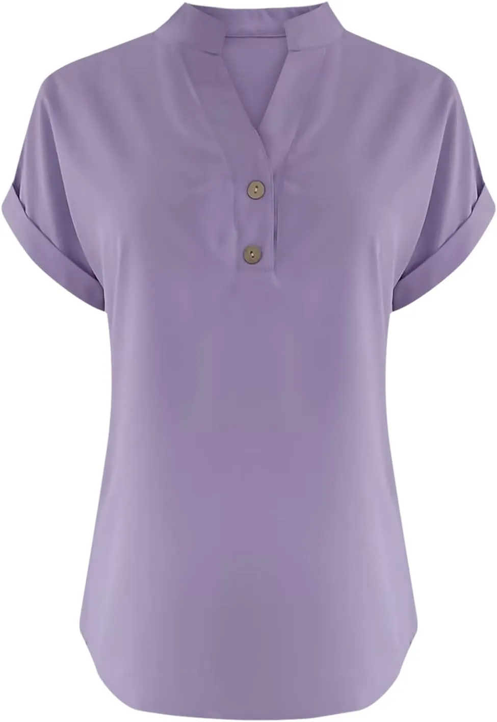 Women Cotton Linen Summer Shirts Guaze Tunic Tops Button V Neck Short Sleeve Blouses Loose Fit Ladies Clothes 2025