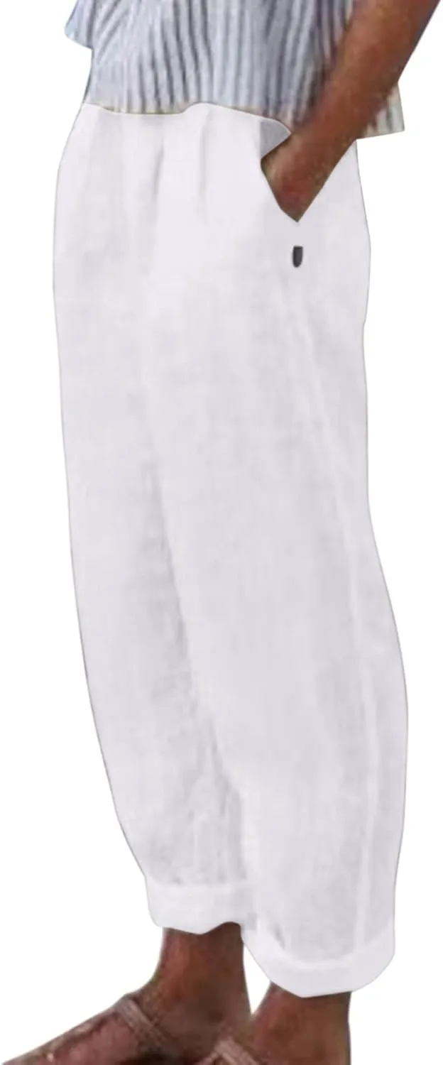 Women High Waisted Wide Leg Pants Fashion Drawstring Elastic Trousers Comfy Straight Leg Long Pants with 2XL Pant