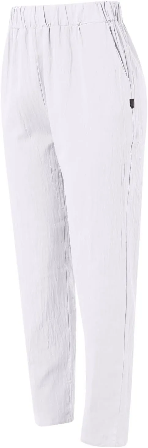 Women High Waisted Wide Leg Pants Fashion Drawstring Elastic Trousers Comfy Straight Leg Long Pants with 2XL Pant