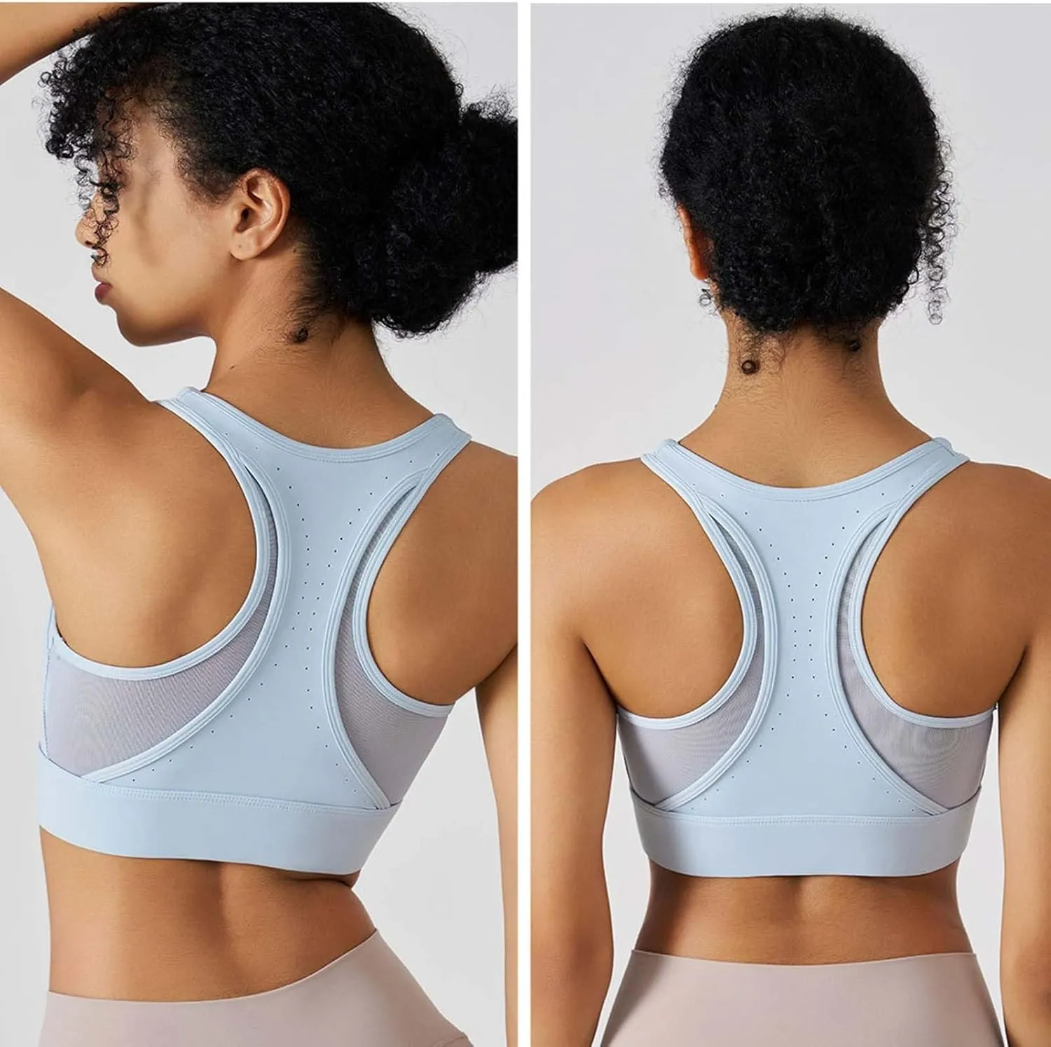 Women Sport Bras Front Zipper Closure Quick-Dry Wicking Bra Crop Tank Tops Yoga Fitness Running Bralettes Underwear