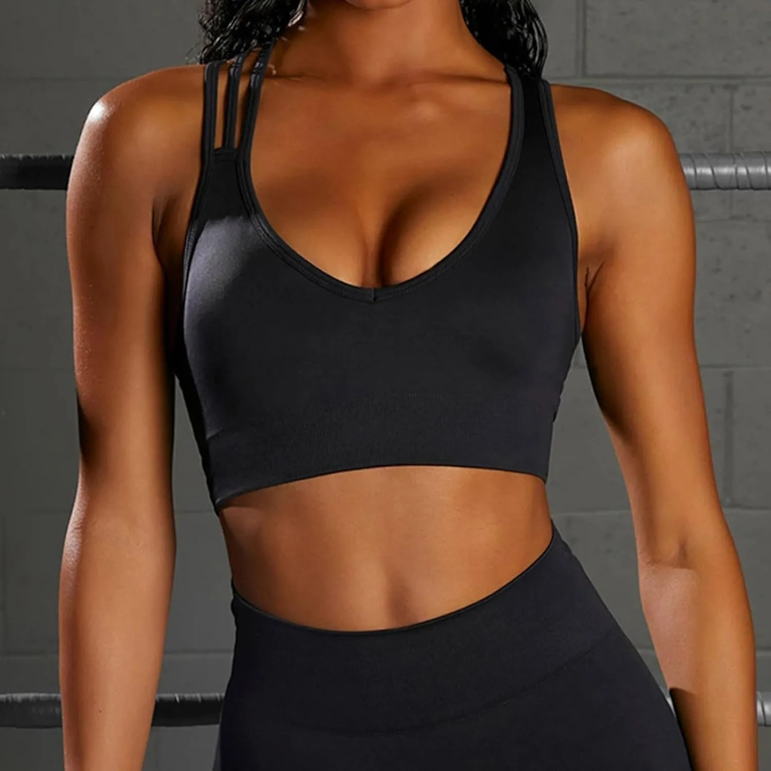 Women Sports Bra High Support Summer Padded Wirefree Bras Breathable Full Coverage Bra Work Out Yoga Underwear