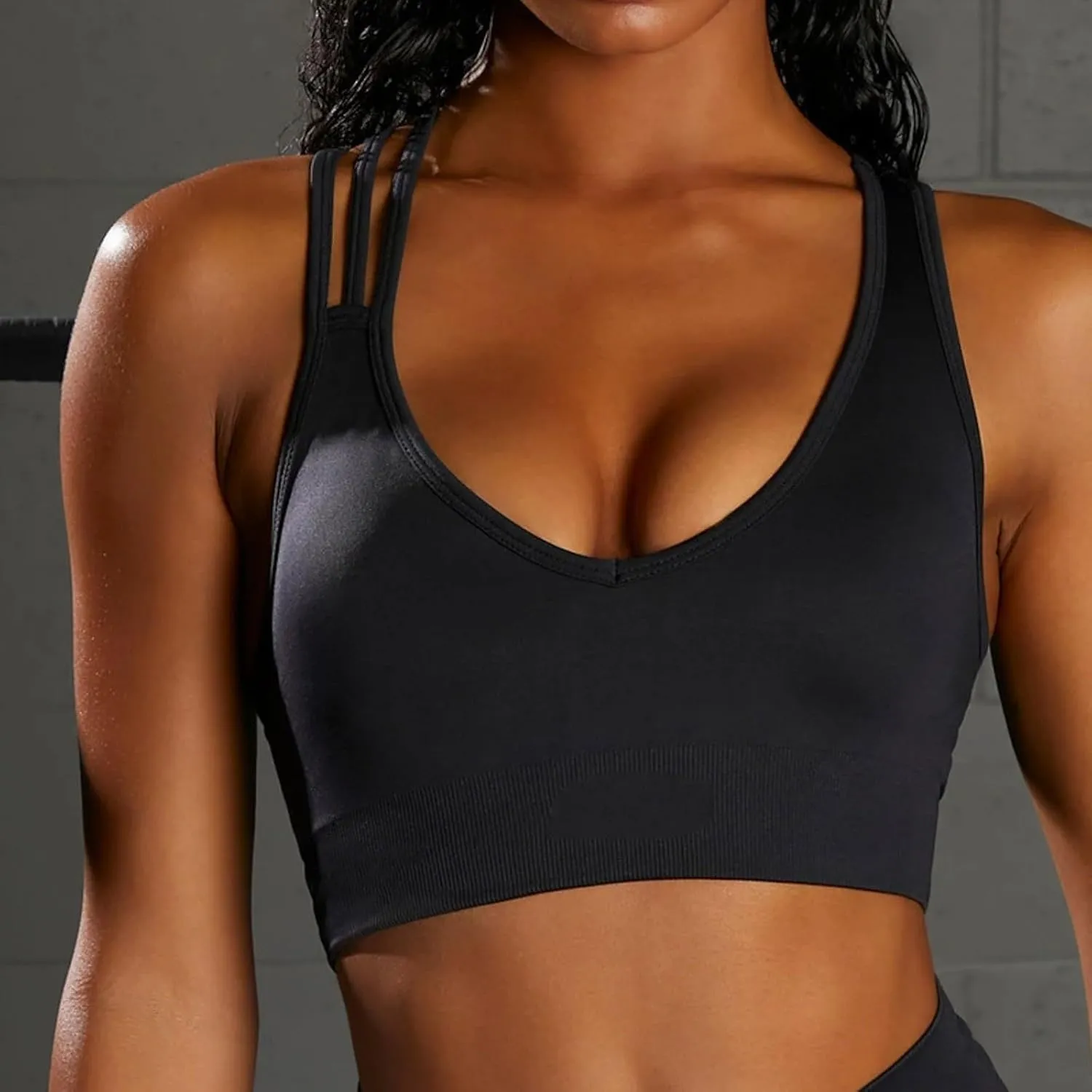 Women Sports Bra High Support Summer Padded Wirefree Bras Breathable Full Coverage Bra Work Out Yoga Underwear