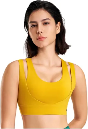 Women's Bras Crop Tank Tops Yoga Fitness Corset Stretch Quick-Dry Wicking Comfy Sport Bralettes Seamless Underwear