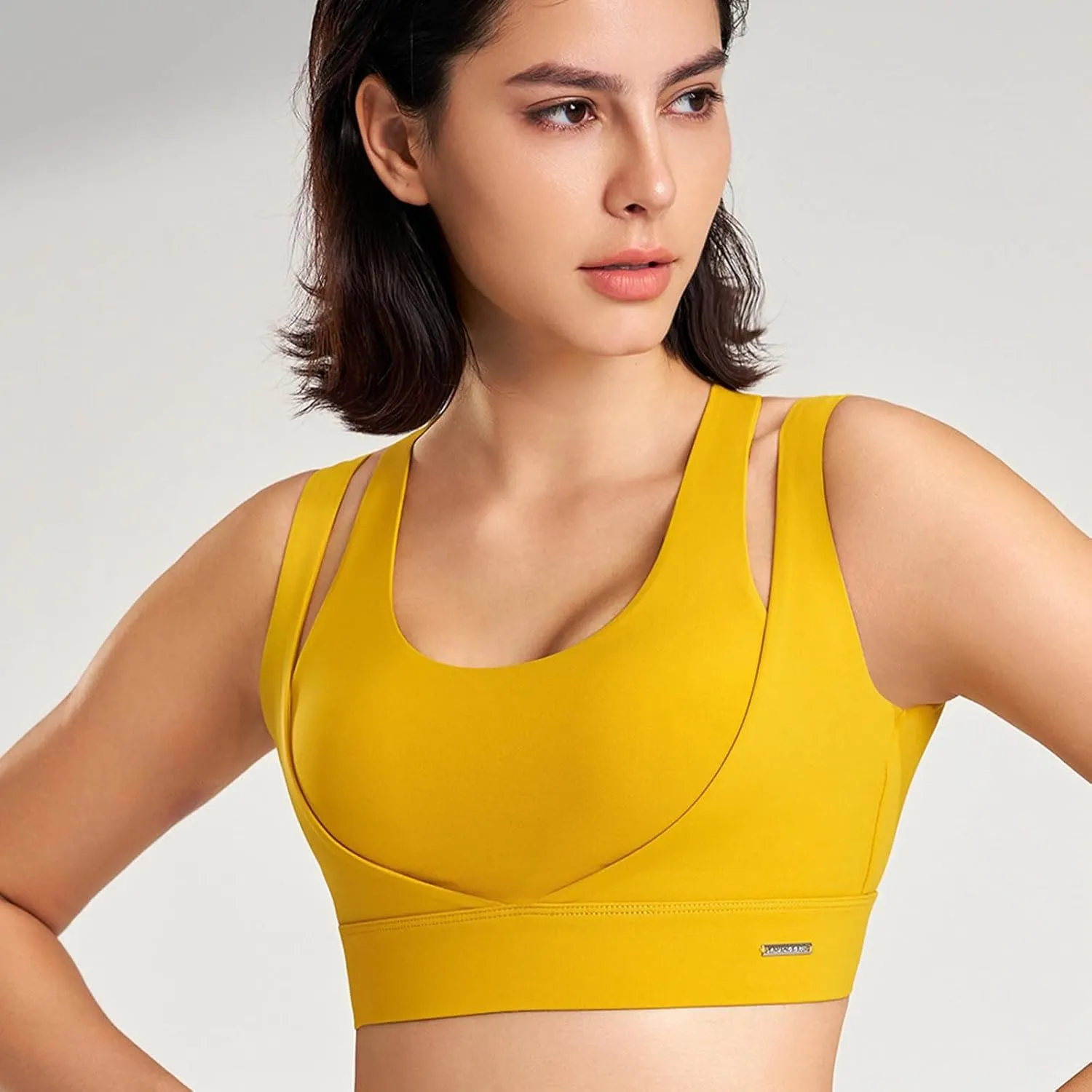 Women's Bras Crop Tank Tops Yoga Fitness Corset Stretch Quick-Dry Wicking Comfy Sport Bralettes Seamless Underwear