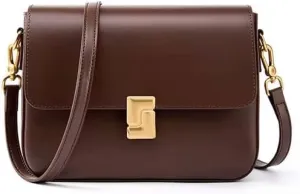 Women's Cross-Body Bags - Premium Top Layer Cowhide Shoulder Handbags for Women, Stylish and Durable Women's Bags for Everyday Use for Everyday Use, Travel, Shopping, and Work, Brown