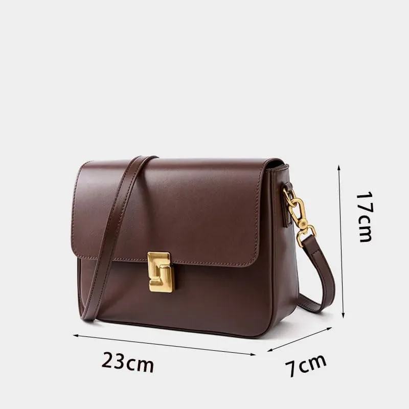 Women's Cross-Body Bags - Premium Top Layer Cowhide Shoulder Handbags for Women, Stylish and Durable Women's Bags for Everyday Use for Everyday Use, Travel, Shopping, and Work, Brown