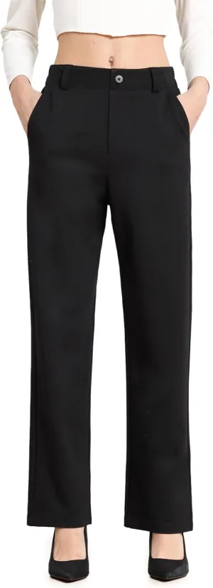 Women's Dress Pants Work High Waisted Trousers Business Casual Straight Leg Slacks 30"