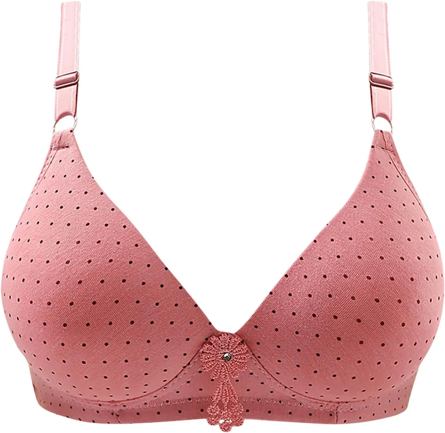 Women's Full Coverage Everyday Wear Bra Wireless Brassiere Comfortable Convenient Daily Bras Support Push Up Bralette
