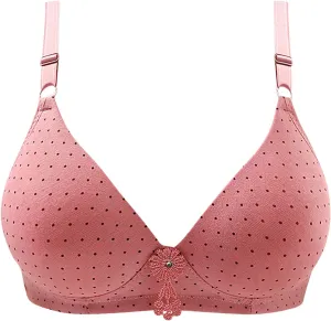 Women's Full Coverage Everyday Wear Bra Wireless Brassiere Comfortable Convenient Daily Bras Support Push Up Bralette