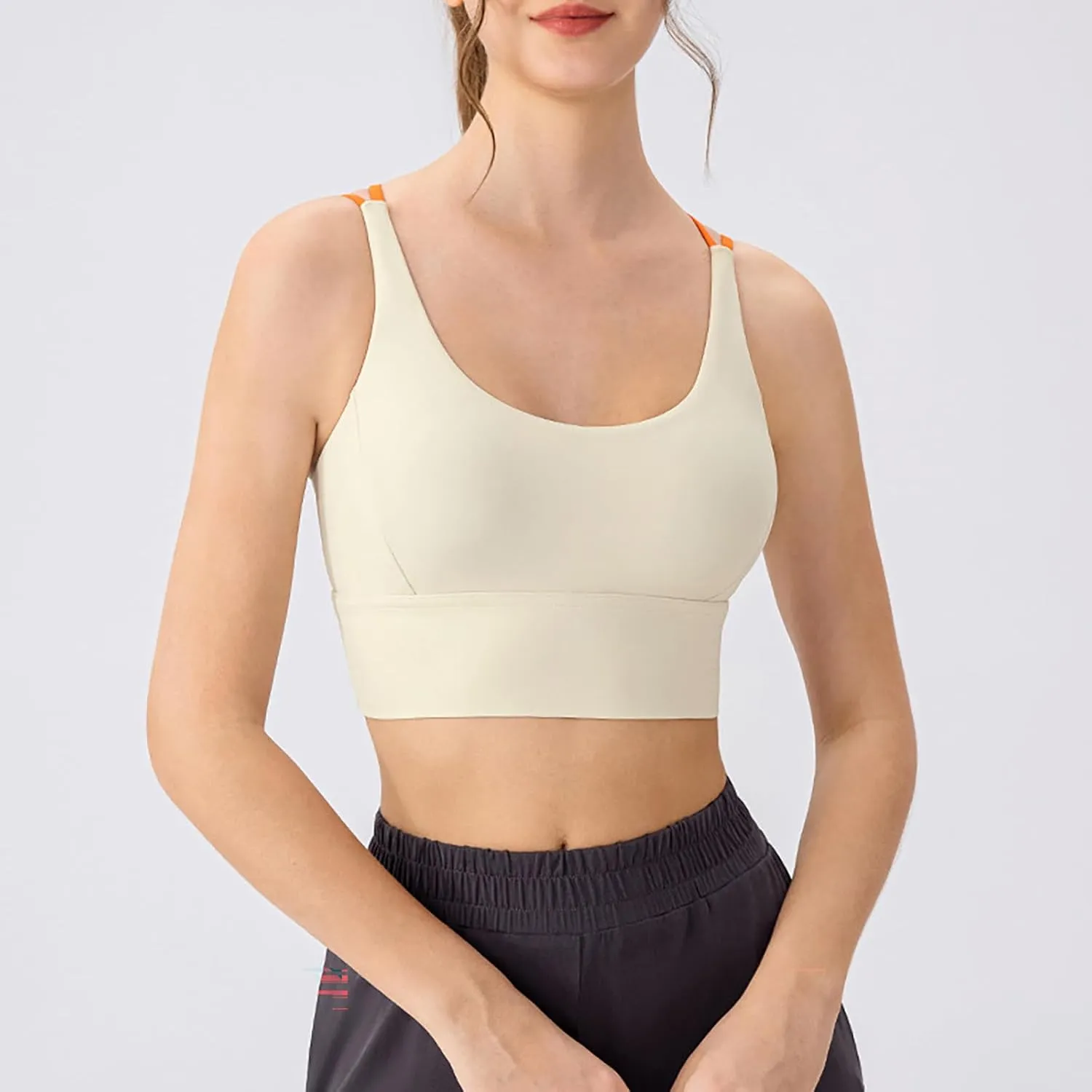 Womens Gym Tank Tops with Built Athletic Workout Backless Criss Cross Square Neck Tanks Classic Casual Shirts