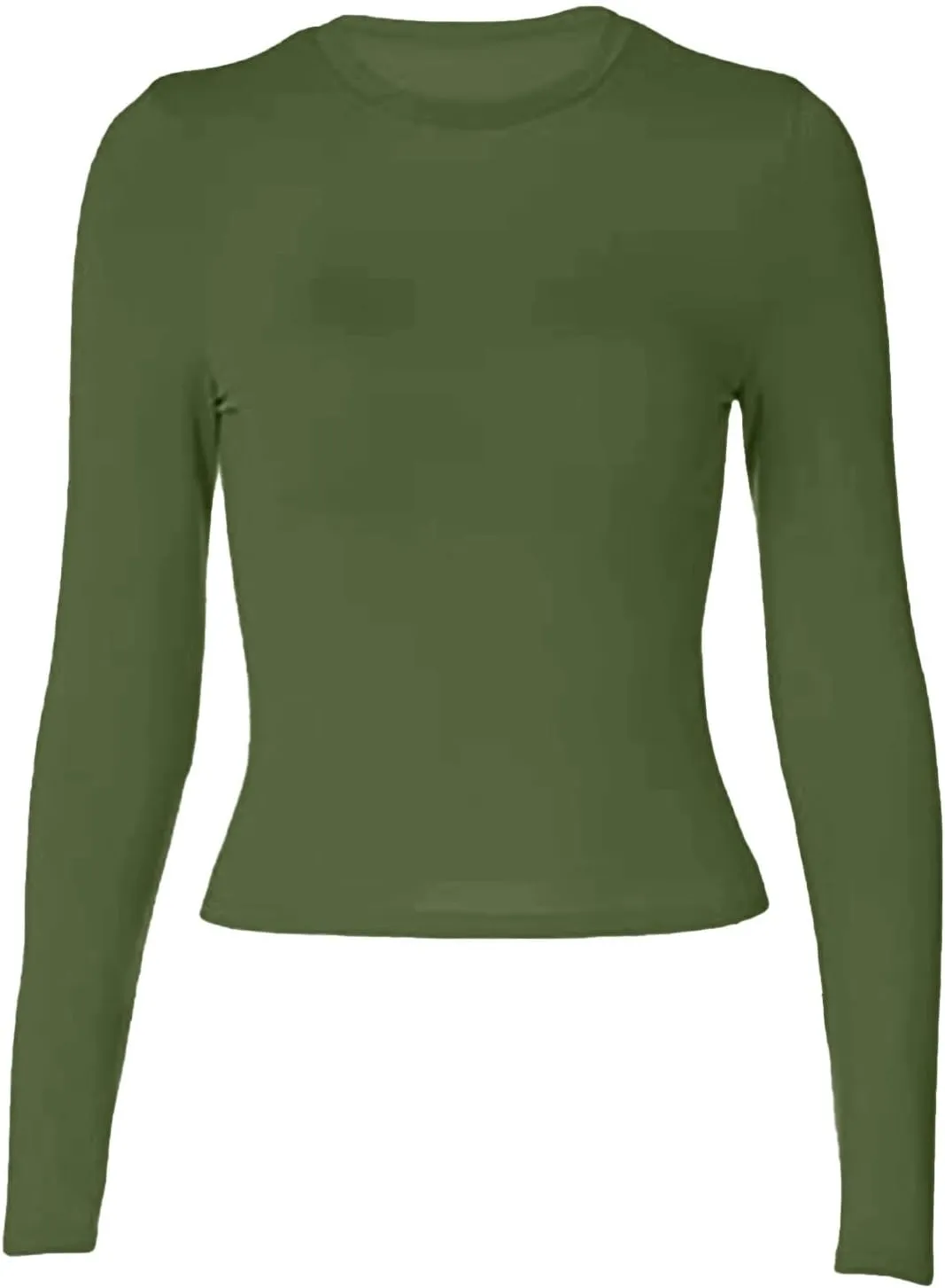 Womens Long Sleeve Shirts 2024 Basic Crop Tops Fashion Slim Fit Y2k Workout Clothes Crew Neck Stretch Tshirt Outfits