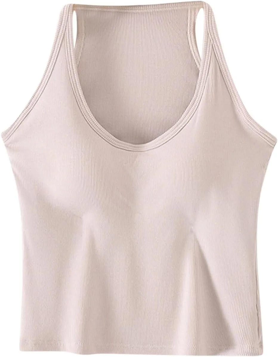 Women's Lounge Camisole Tank Tops Spaghetti Strap Rugular Fit Smooth Soft Athletic Workout Deep V Neck Tanks Shirts