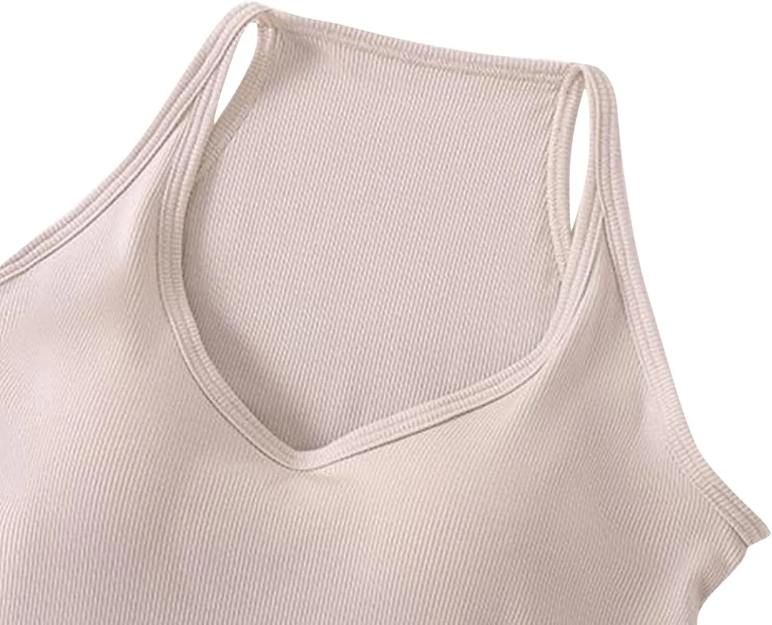 Women's Lounge Camisole Tank Tops Spaghetti Strap Rugular Fit Smooth Soft Athletic Workout Deep V Neck Tanks Shirts