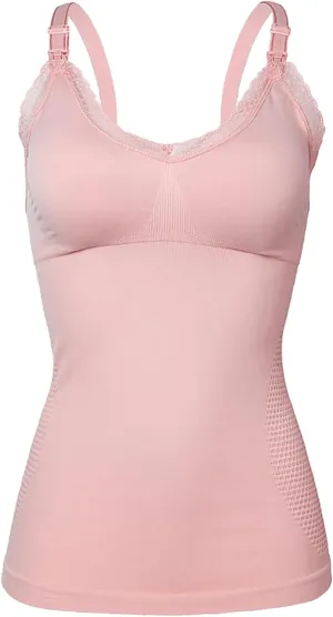 Womens Nursing Tank Tops Built in Bra for Breastfeeding Maternity Camisole Brasieres Breathable Cami Tank Top