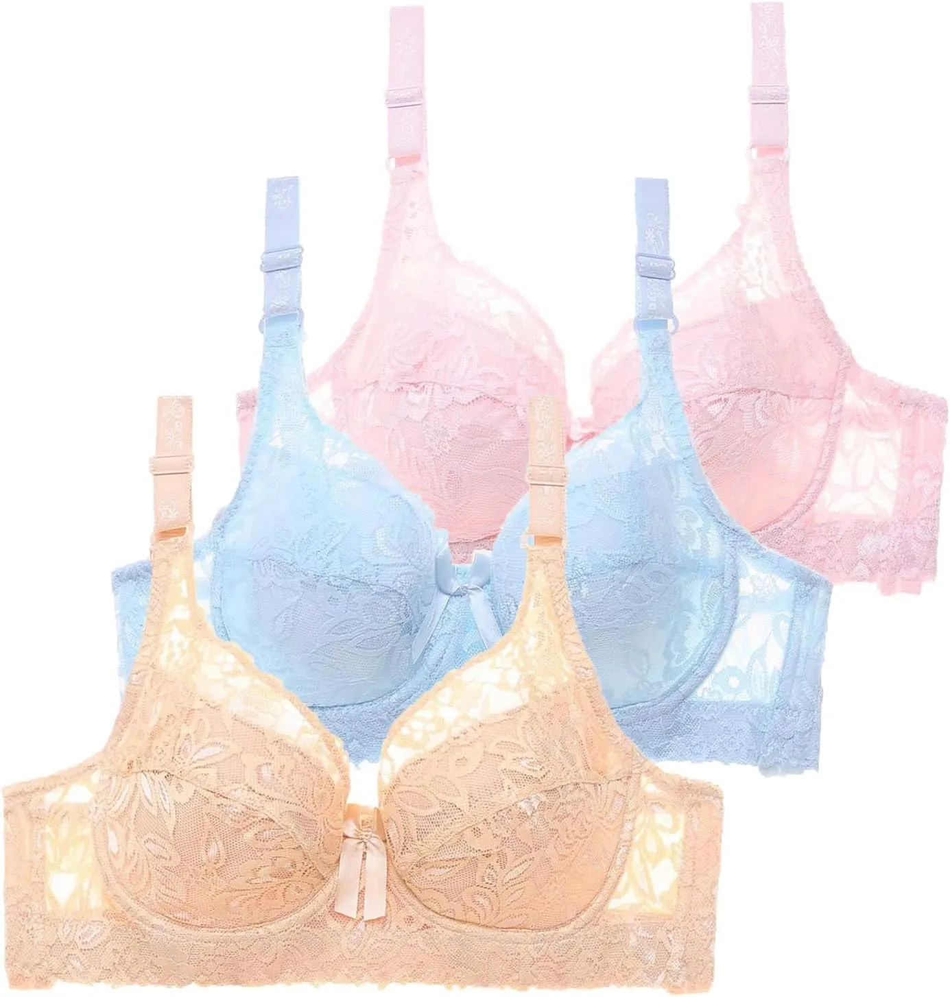 Womens Seamless Bra Slipping Plus Beautiful Latex Fall Bra Basic No T-Shirt Underwire