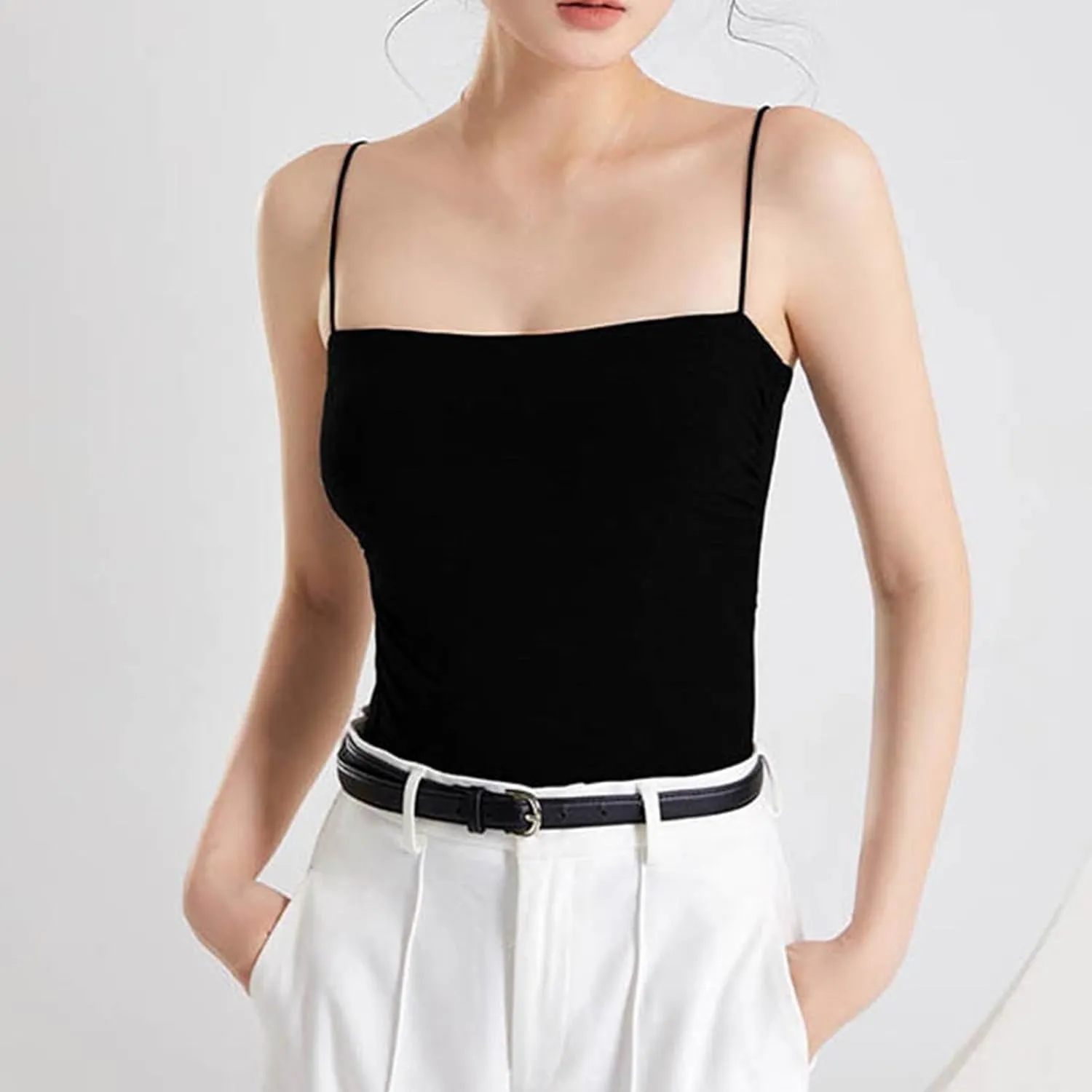 Women's Sexy Camisole Spatele Strap Basic Tank Tops Lightweight Yoga Sports Tanks Undershirts 2025 Summer