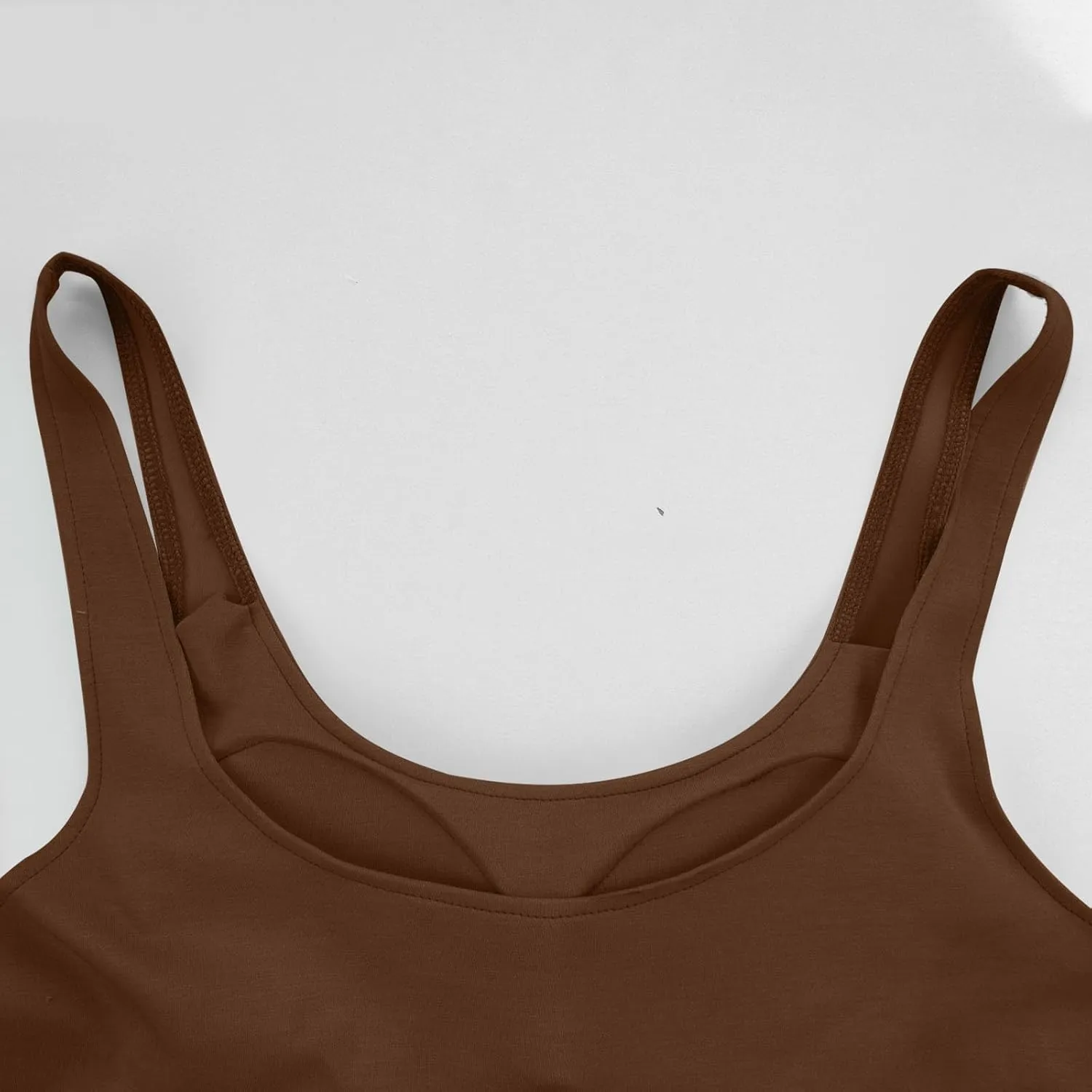 Womens Tank Tops with Built in Bra Summer U Neck Sleeveless Workout Crop Shirts Casual Basic Relaxed Fit Undershirts