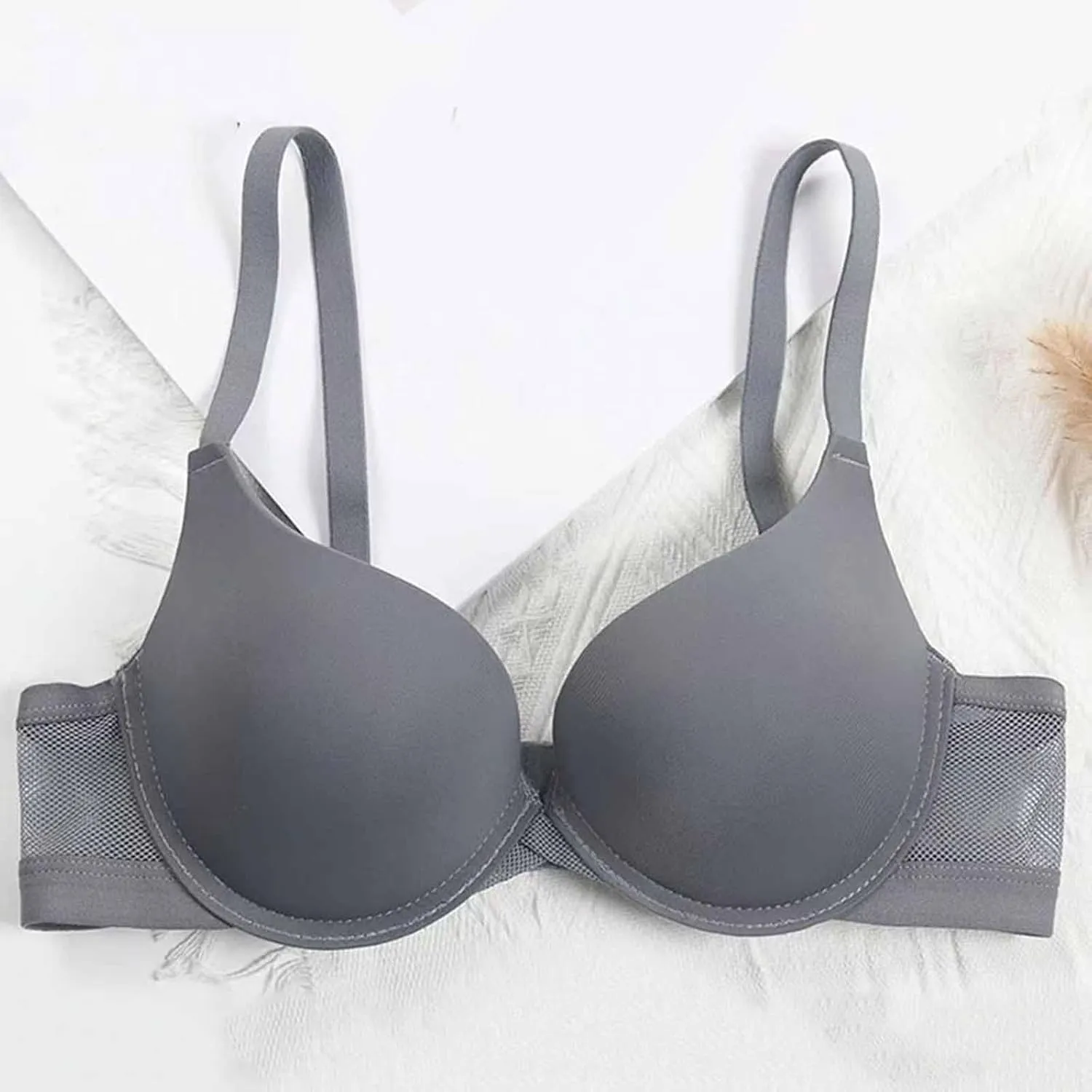Women's Wireless Lightly Lined Comfort Bra Everyday Underwear Plus Size Bras for Women Push up