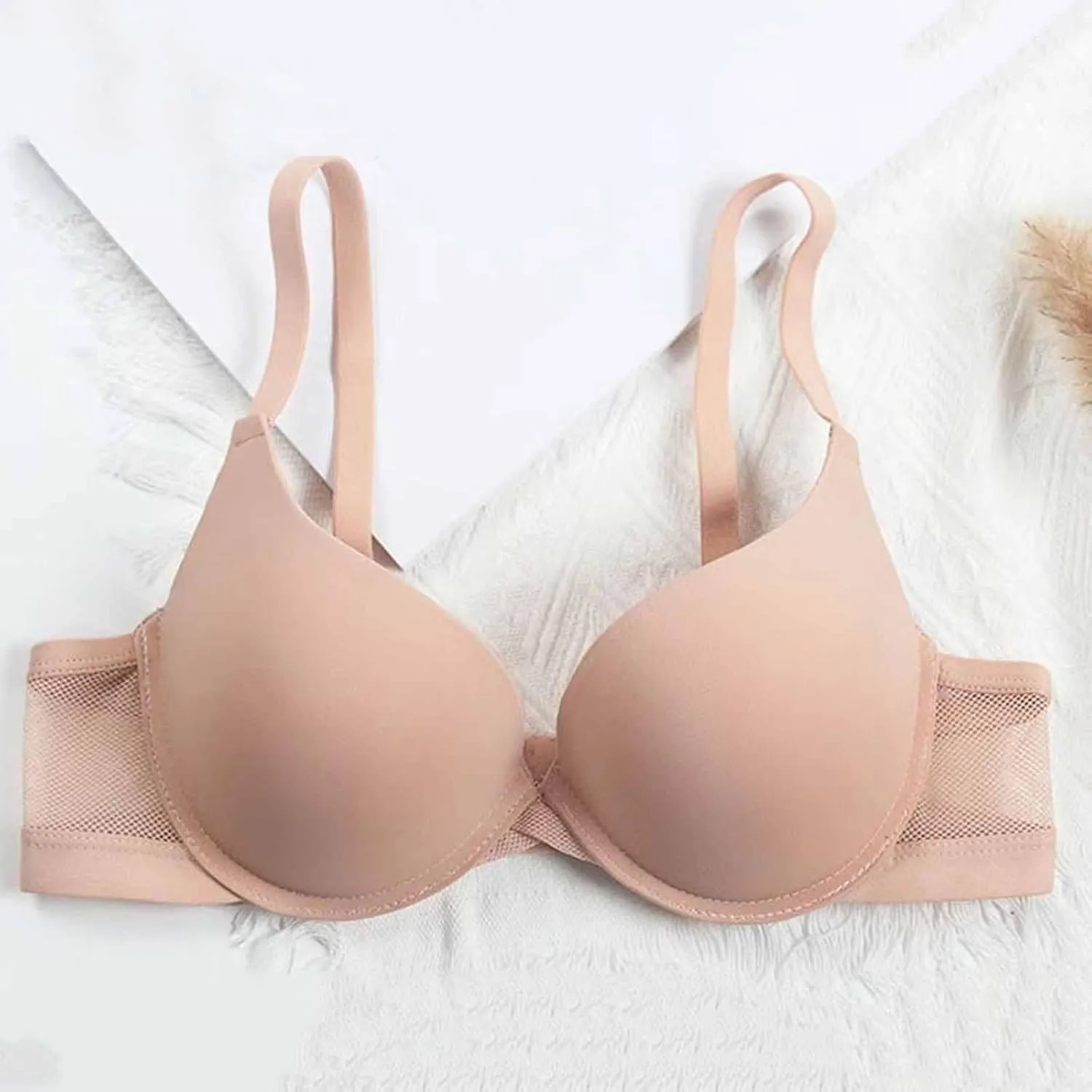 Women's Wireless Lightly Lined Comfort Bra Everyday Underwear Plus Size Bras for Women Push up