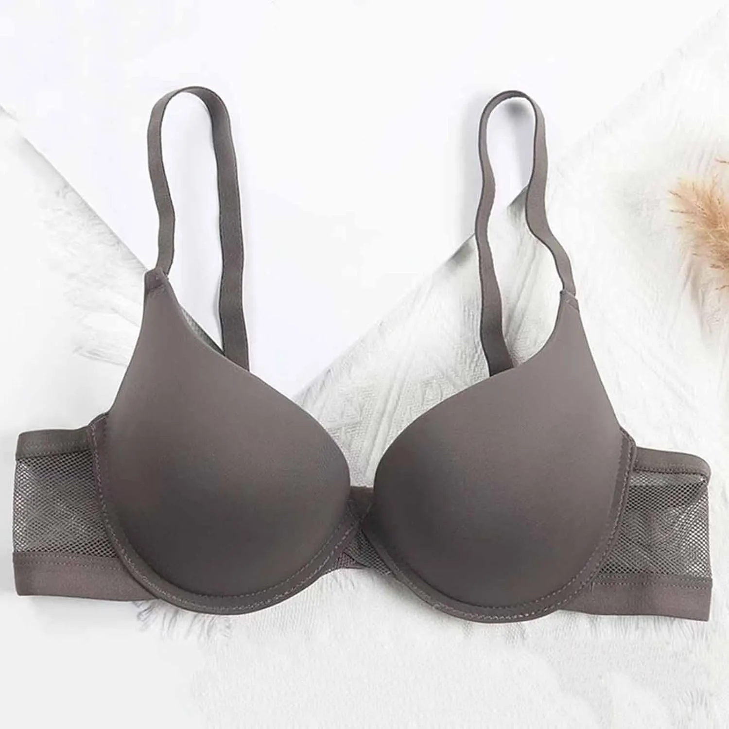 Women's Wireless Lightly Lined Comfort Bra Everyday Underwear Plus Size Bras for Women Push up