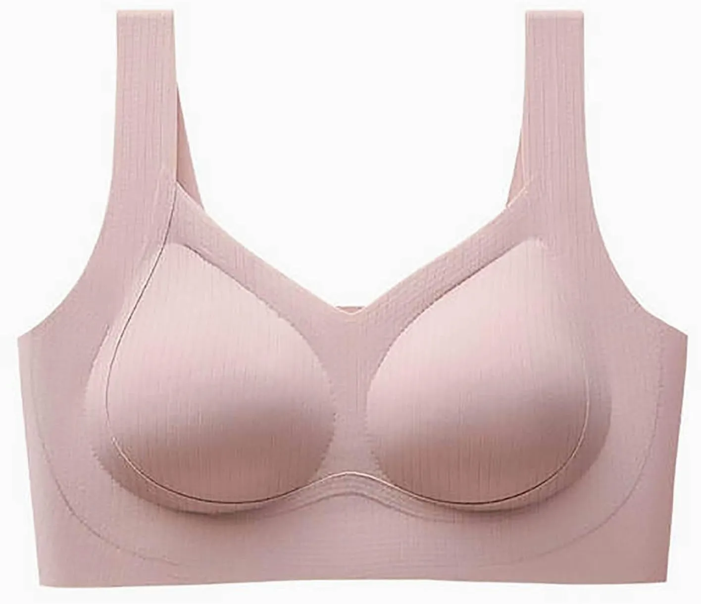 Women's Wireless Sports Bra Full Coverage Seamless Sleep Everyday Underwear Plus Size Comfy Stretch Push Up Bralette