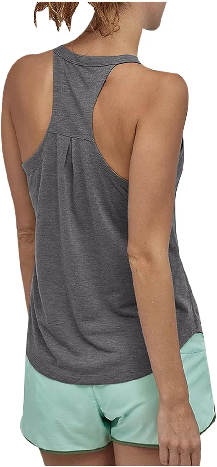 Workout Long Tank Tops for Women Casual Loose Tanks Top Fashion Racerback Vest Yoga Athletic Tees Sleeveless Shirts