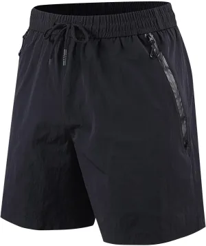 Xiaojmake Mens Quick Dry Ice Silk Shorts Loose Active Stretch Thin Workout Shorts with Zipper Pockets Training Sports Short