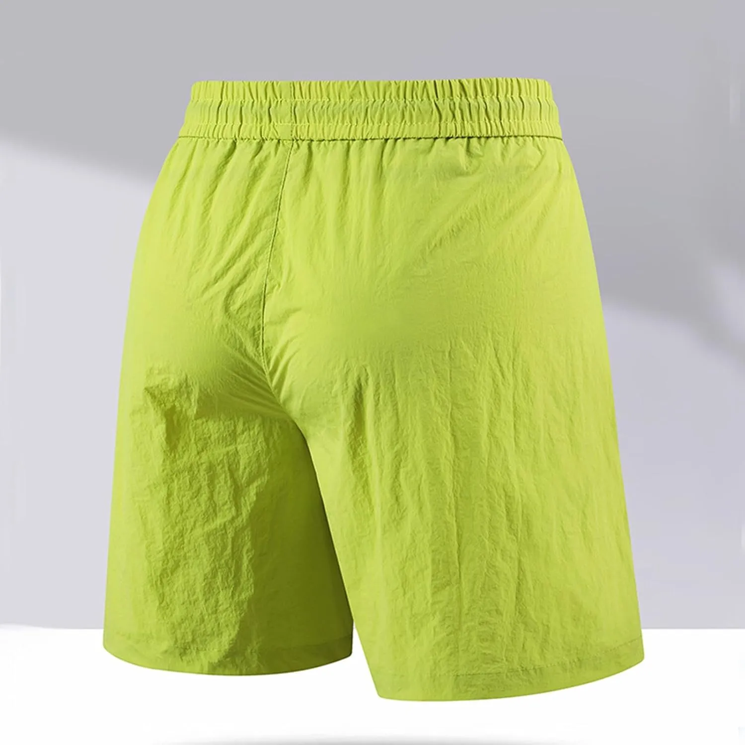 Xiaojmake Mens Quick Dry Ice Silk Shorts Loose Active Stretch Thin Workout Shorts with Zipper Pockets Training Sports Short