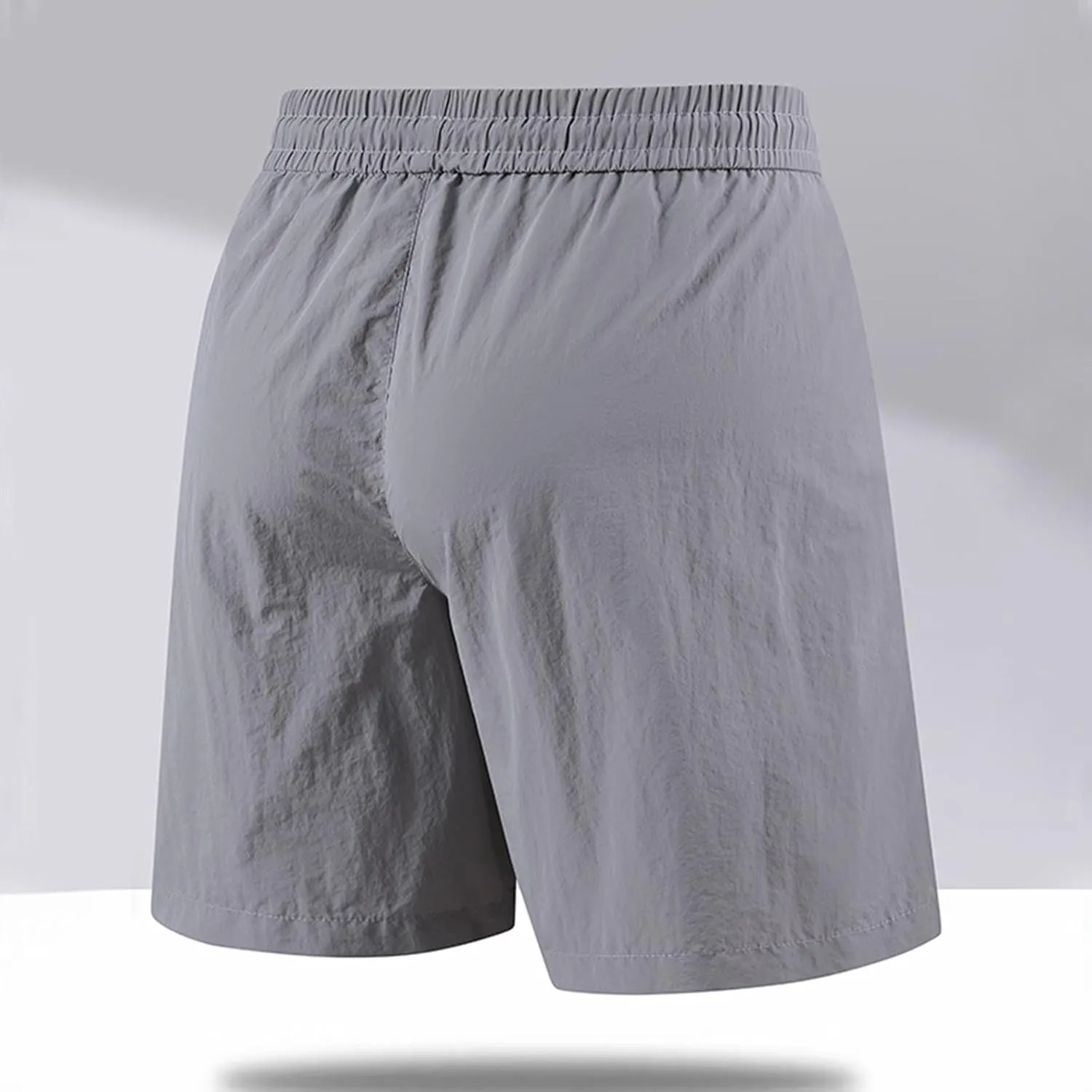 Xiaojmake Mens Quick Dry Ice Silk Shorts Loose Active Stretch Thin Workout Shorts with Zipper Pockets Training Sports Short