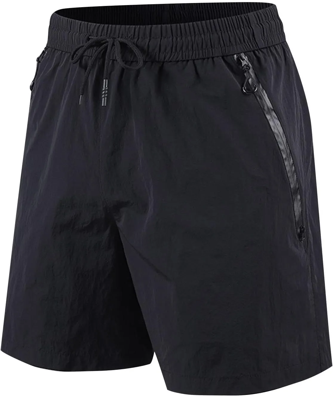Xiaojmake Mens Quick Dry Ice Silk Shorts Loose Active Stretch Thin Workout Shorts with Zipper Pockets Training Sports Short