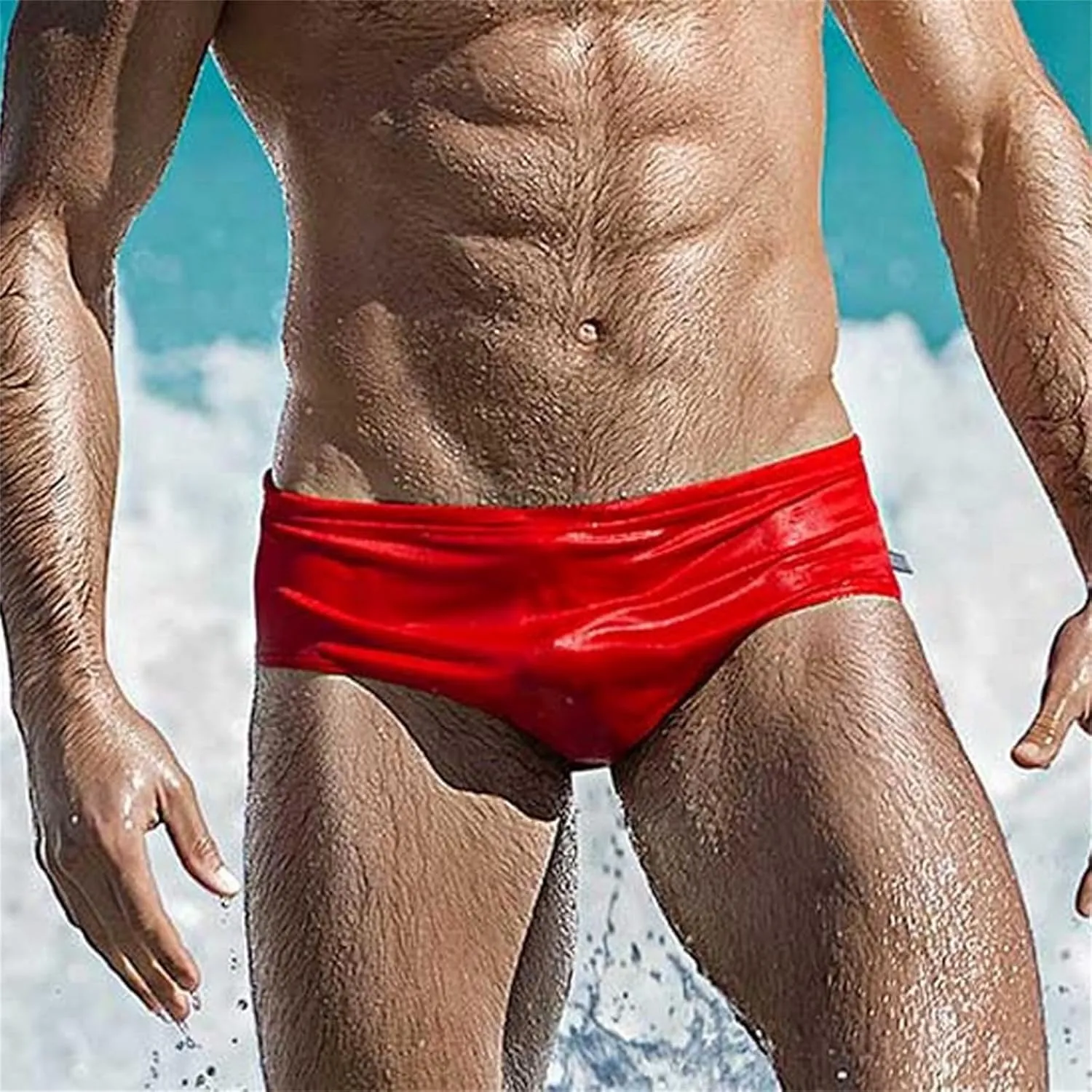 ZEFOTIM Men's Swim Briefs Funny Solid Color Bikini Board Surf Swim Suit