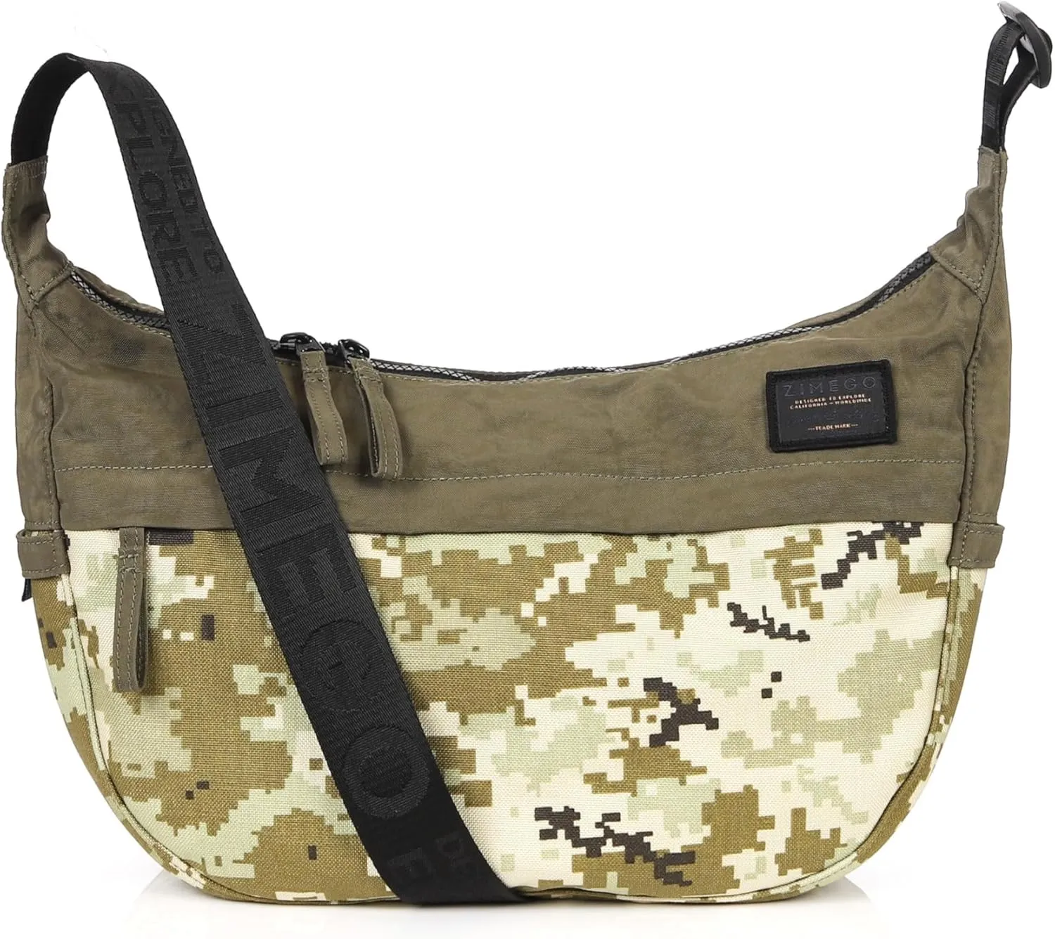 ZIMEGO Classic Crescent Crossbody Bag - Everyday Essential Travel Hobo Bag