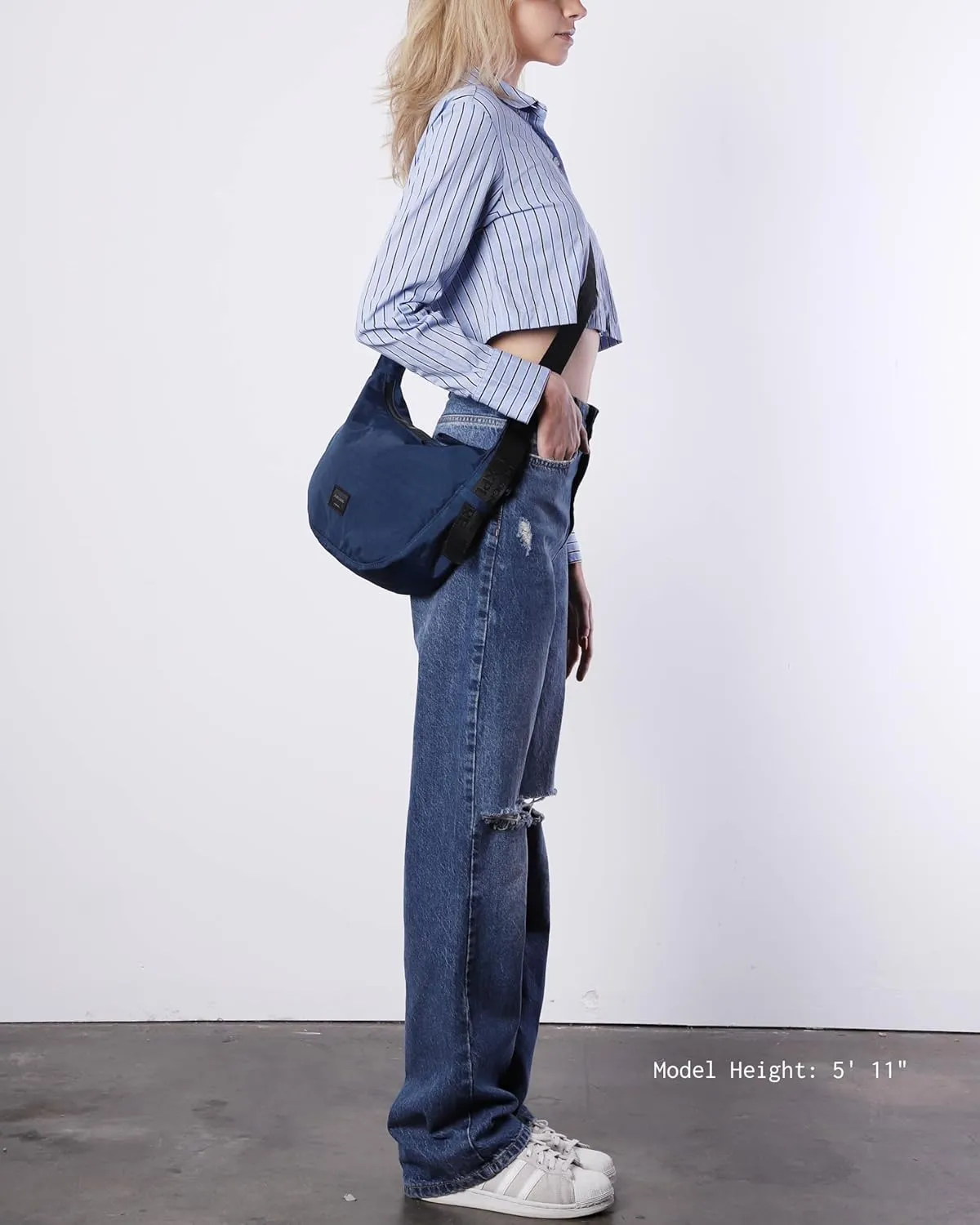 ZIMEGO Classic Crescent Crossbody Bag - Everyday Essential Travel Hobo Bag